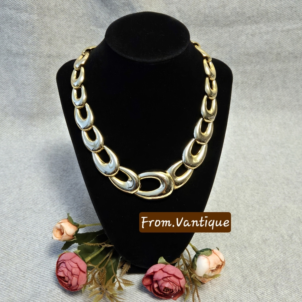 ⛓️ Vintage Gold Chain Bold Chunky Statement Necklace 🟡